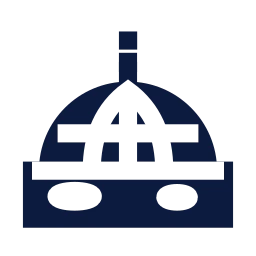 Moon base icon, Sharp Solid style