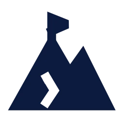 Mountain trail icon, Sharp Solid style