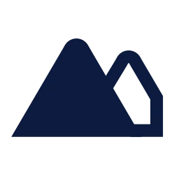 Mountains icon, Sharp Solid style