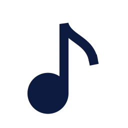 Music note icon, Sharp Solid style