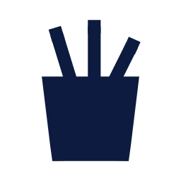 Pen holder icon, Sharp Solid style