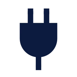 Plug icon, Sharp Solid style
