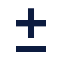 Plus minus icon, Sharp Solid style