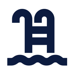 Pool ladder icon, Sharp Solid style