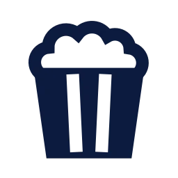 Popcorn icon, Sharp Solid style