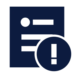 Post alert icon, Sharp Solid style