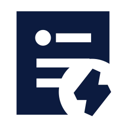 Post bolt icon, Sharp Solid style
