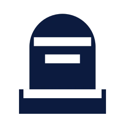 Post box icon, Sharp Solid style