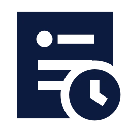 Post clock icon, Sharp Solid style