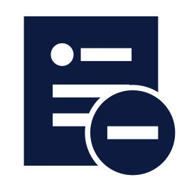 Post minus icon, Sharp Solid style