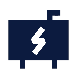 Power backup icon, Sharp Solid style
