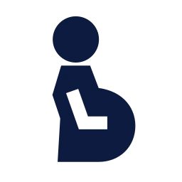 Pregnancy icon, Sharp Solid style