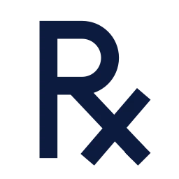 Prescription icon, Sharp Solid style