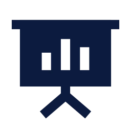 Presentation icon, Sharp Solid style