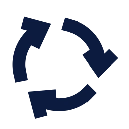 Process cycle icon, Sharp Solid style