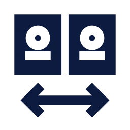 Product compare icon, Sharp Solid style