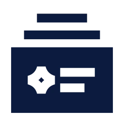 Prompt library icon, Sharp Solid style
