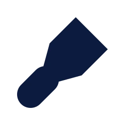 Putty knife icon, Sharp Solid style