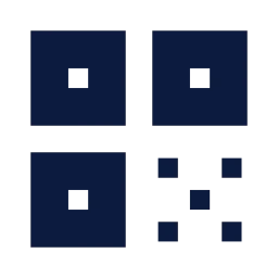 Qr code icon, Sharp Solid style