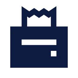 Receipt printer icon, Sharp Solid style