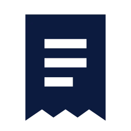 Receipt icon, Sharp Solid style