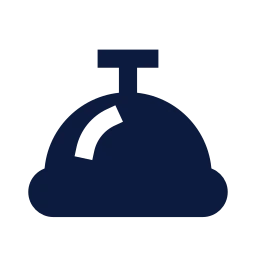 Reception bell icon, Sharp Solid style