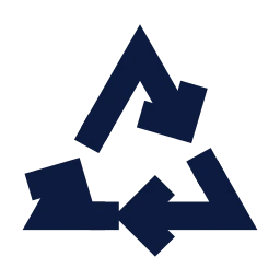 Recycle icon, Sharp Solid style