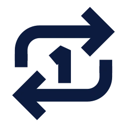 Repeat once icon, Sharp Solid style