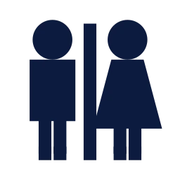 Restroom icon, Sharp Solid style