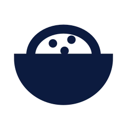Rice bowl icon, Sharp Solid style