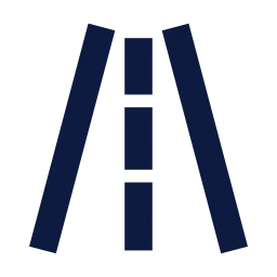 Road icon, Sharp Solid style