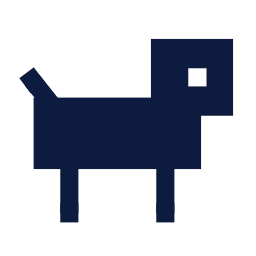 Robot dog icon, Sharp Solid style