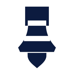 Rocket engine icon, Sharp Solid style