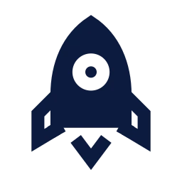 Rocket icon, Sharp Solid style