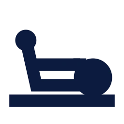 Rowing machine icon, Sharp Solid style