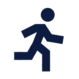 Running icon, Sharp Solid style