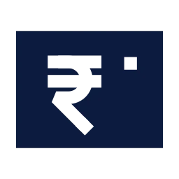 Rupee note icon, Sharp Solid style