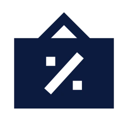 Sale sign icon, Sharp Solid style