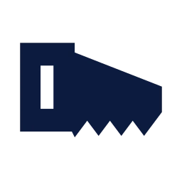 Saw icon, Sharp Solid style