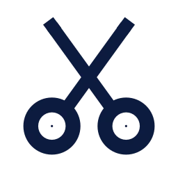 Scissors icon, Sharp Solid style