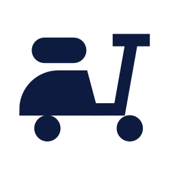Scooter icon, Sharp Solid style