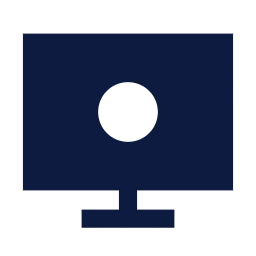 Screen record icon, Sharp Solid style