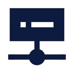 Server network icon, Sharp Solid style