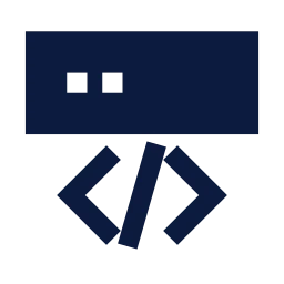 Server script icon, Sharp Solid style