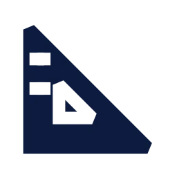 Set square icon, Sharp Solid style
