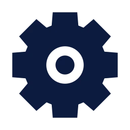 Settings icon, Sharp Solid style