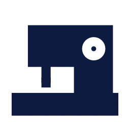 Sewing machine icon, Sharp Solid style