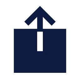 Share box icon, Sharp Solid style