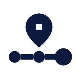Shipment progress icon, Sharp Solid style