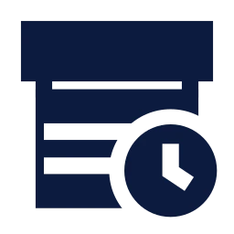 Shop shutter clock icon, Sharp Solid style